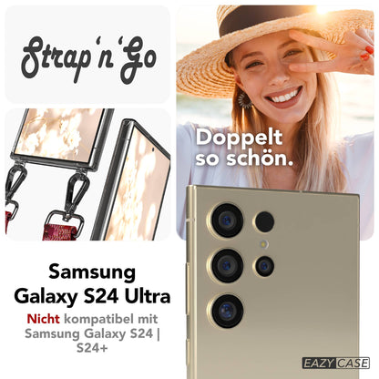 Samsung Galaxy S24 Ultra Handykette mit Boho Band zum Umhängen 