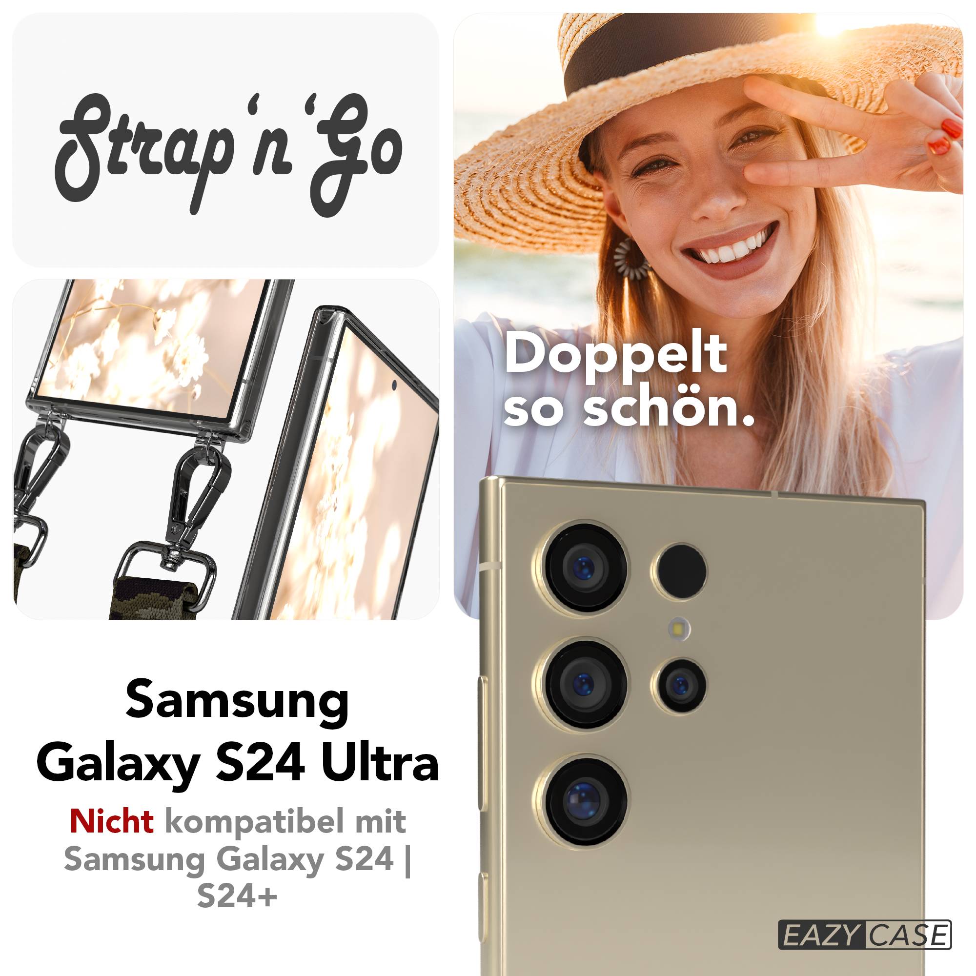 Samsung Galaxy S24 Ultra Handykette mit Boho Band zum Umhängen 