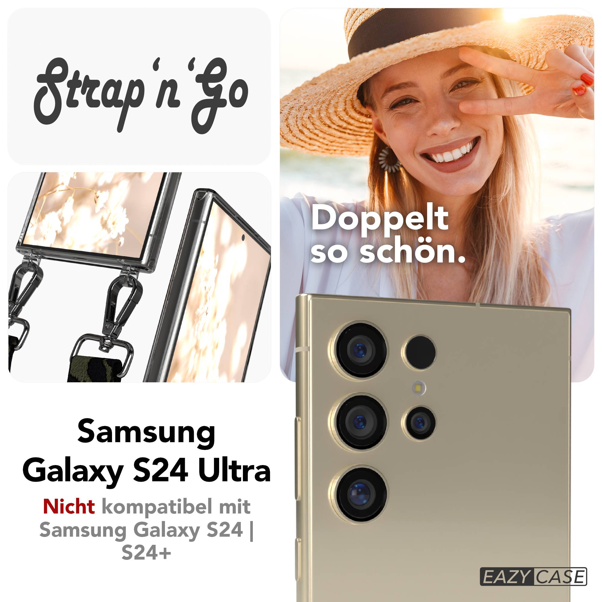 Samsung Galaxy S24 Ultra Handykette mit Boho Band zum Umhängen 