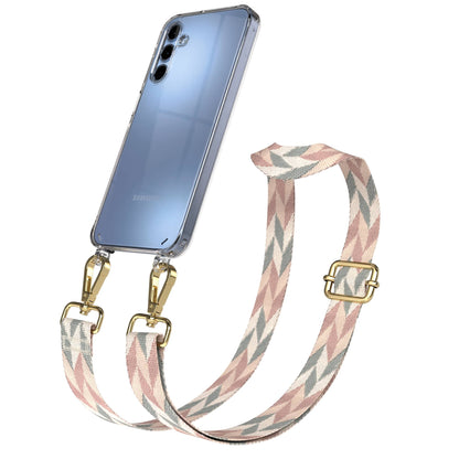 Samsung Galaxy A15 Handykette mit verstellbarem Boho Band zum Umhängen 