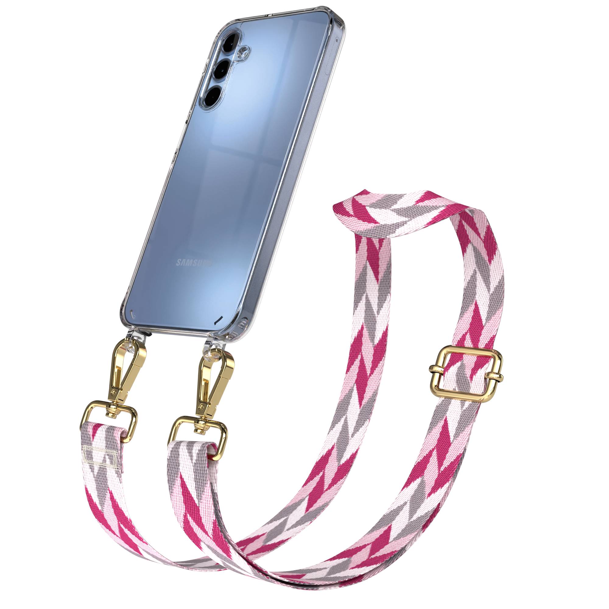Samsung Galaxy A15 Handykette mit verstellbarem Boho Band zum Umhängen 