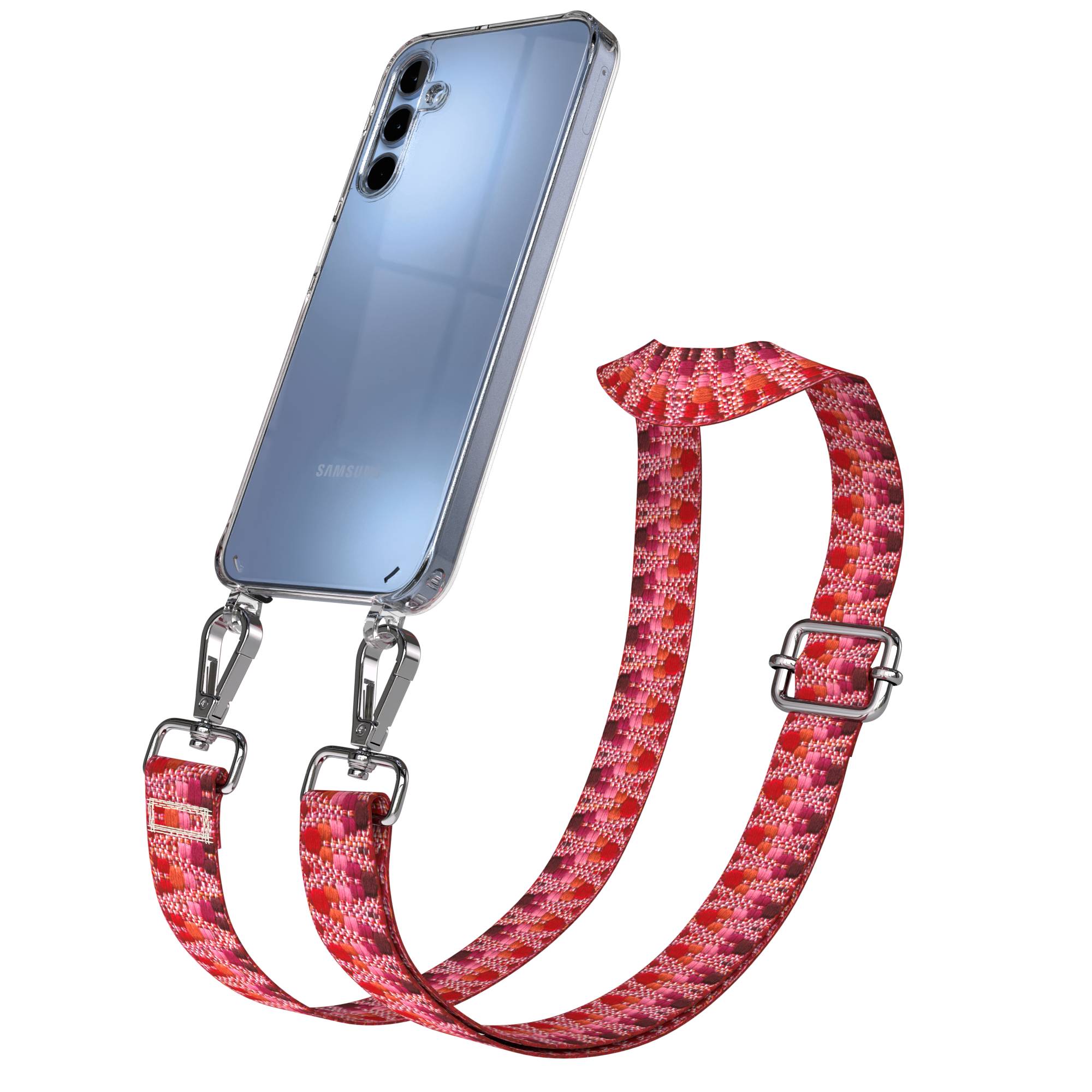 Samsung Galaxy A15 Handykette mit verstellbarem Boho Band zum Umhängen 