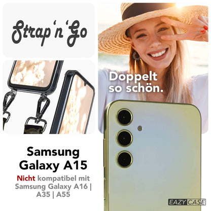 Samsung Galaxy A15 Handykette mit verstellbarem Boho Band zum Umhängen 