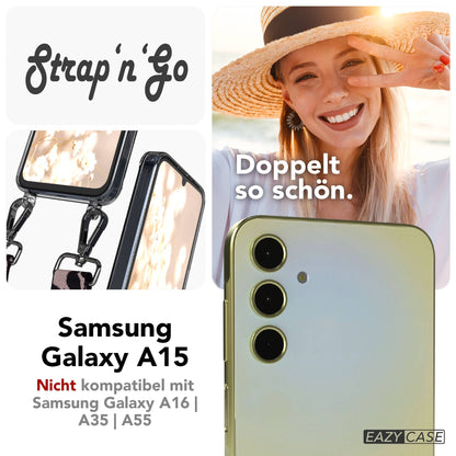 Samsung Galaxy A15 Handykette mit verstellbarem Boho Band zum Umhängen 