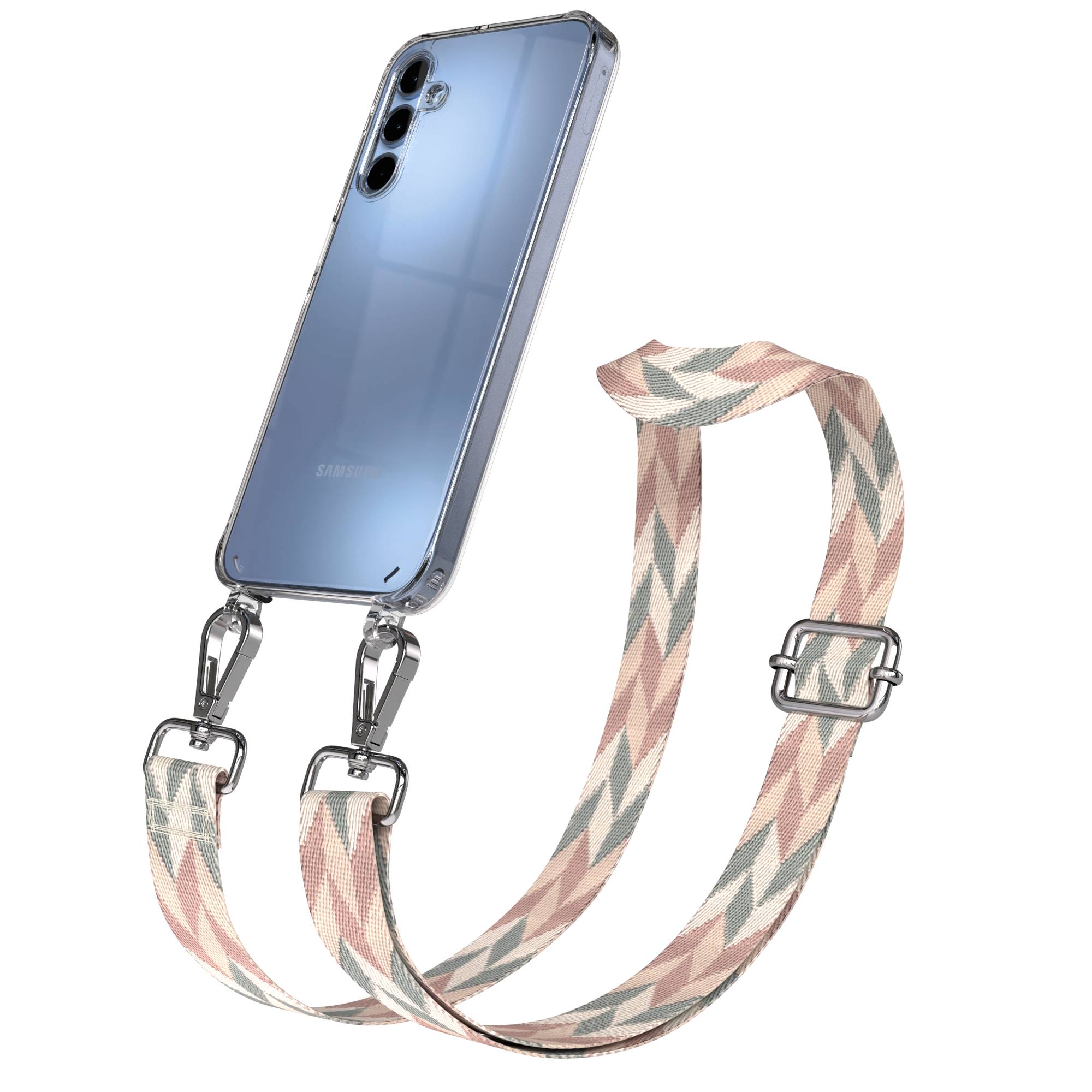 Samsung Galaxy A15 Handykette mit verstellbarem Boho Band zum Umhängen 