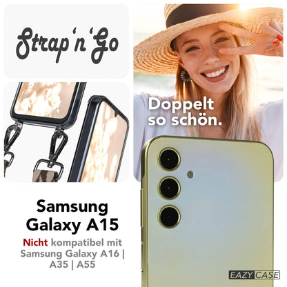 Samsung Galaxy A15 Handykette mit verstellbarem Boho Band zum Umhängen 