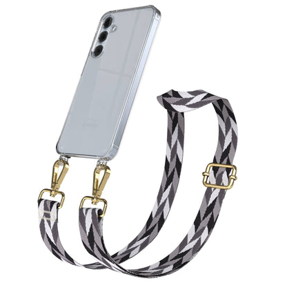 Samsung Galaxy A55 Handykette mit Boho Band und verstellbarem Riemen 