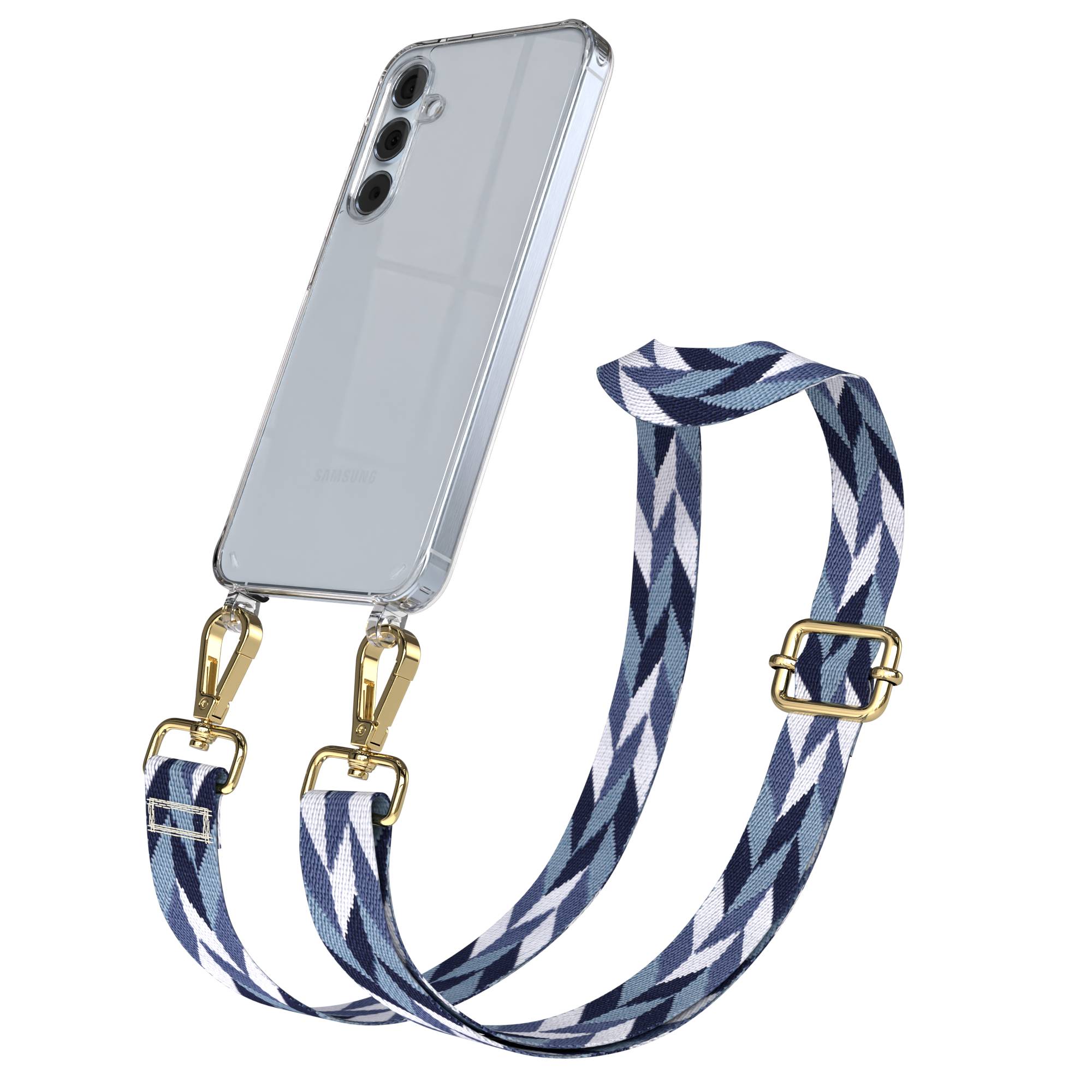 Samsung Galaxy A55 Handykette mit Boho Band und verstellbarem Riemen 