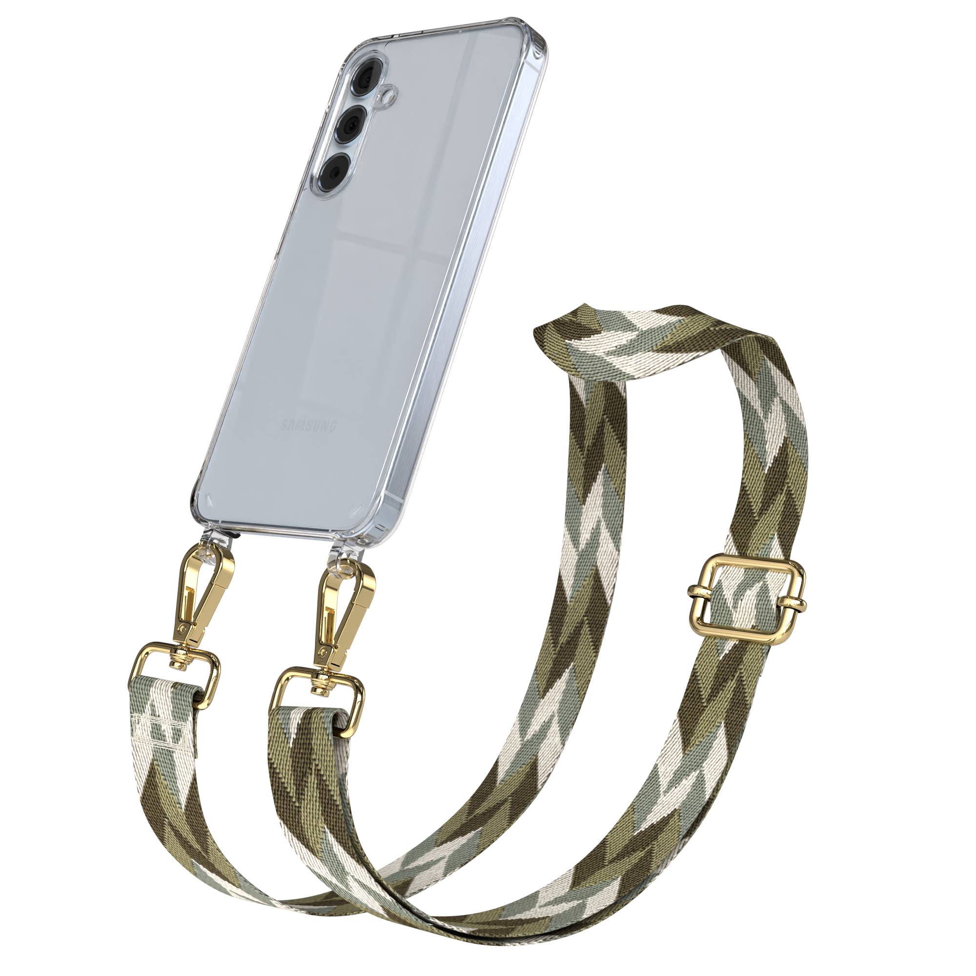 Samsung Galaxy A55 Handykette mit Boho Band und verstellbarem Riemen 
