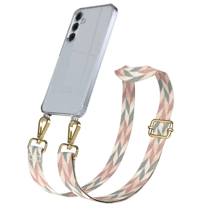 Samsung Galaxy A55 Handykette mit Boho Band und verstellbarem Riemen 