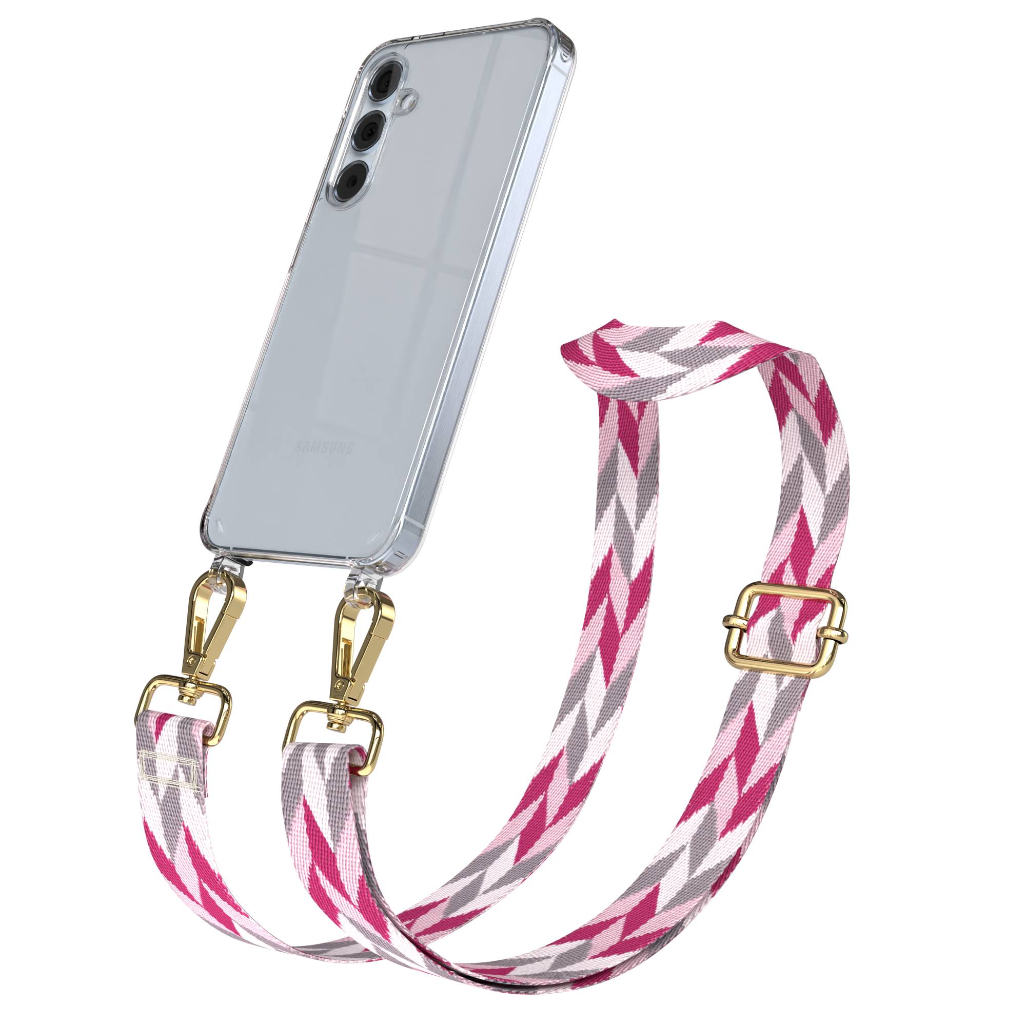 Samsung Galaxy A55 Handykette mit Boho Band und verstellbarem Riemen 