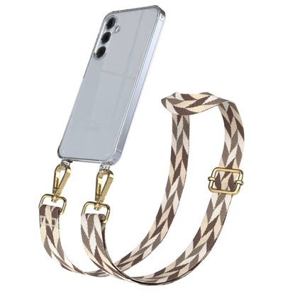 Samsung Galaxy A55 Handykette mit Boho Band und verstellbarem Riemen 
