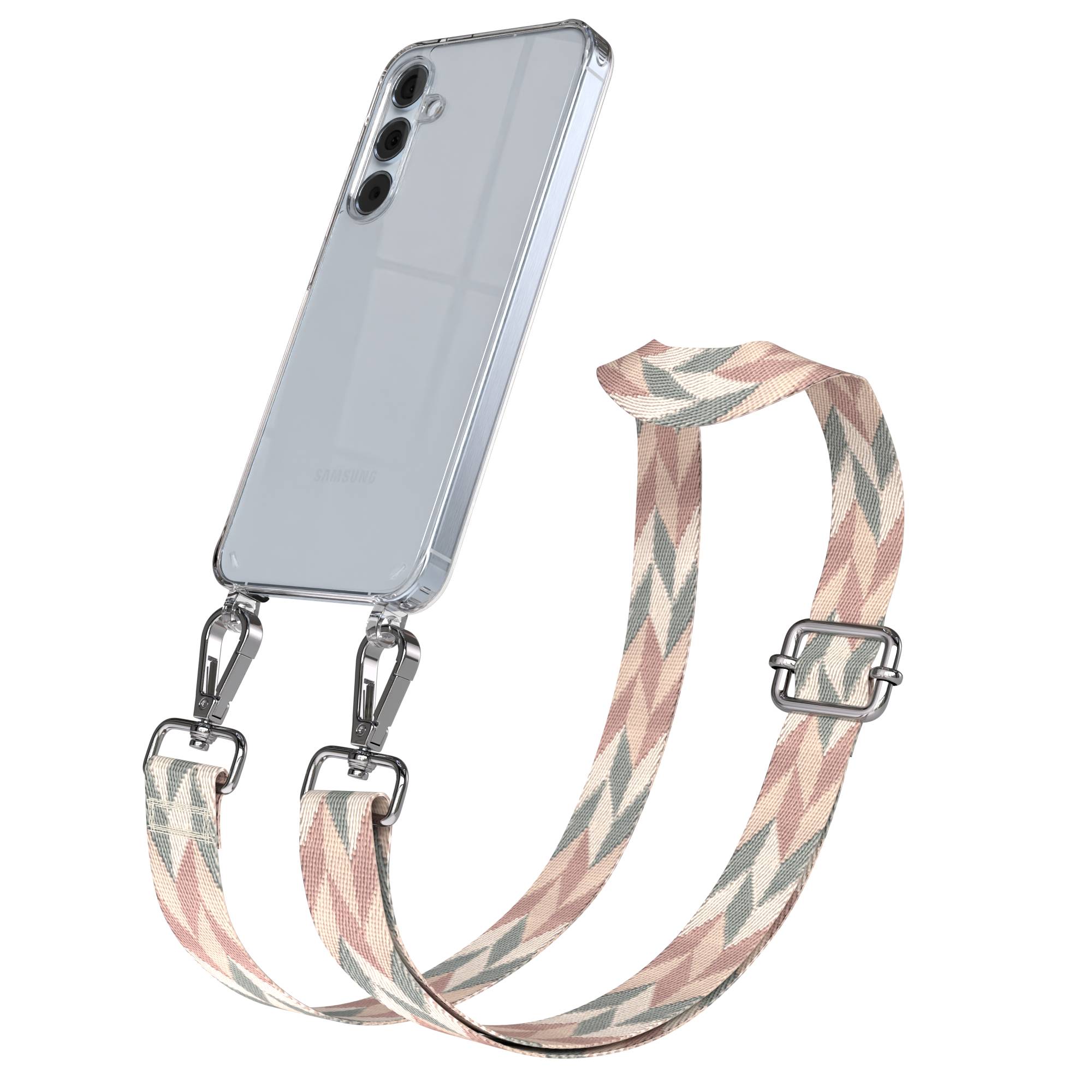 Samsung Galaxy A55 Handykette mit Boho Band und verstellbarem Riemen 