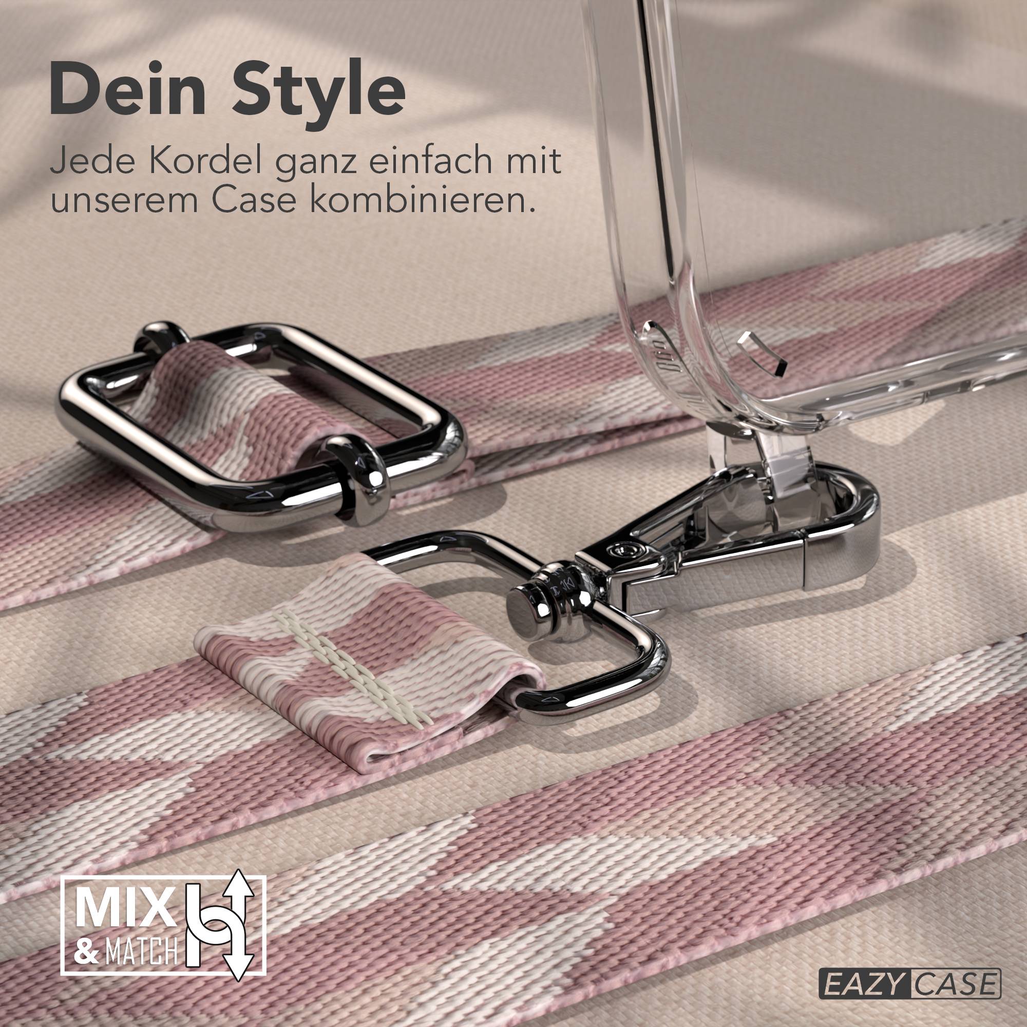iPhone 16 Handykette mit verstellbarem Boho Band und Metallapplikationen 