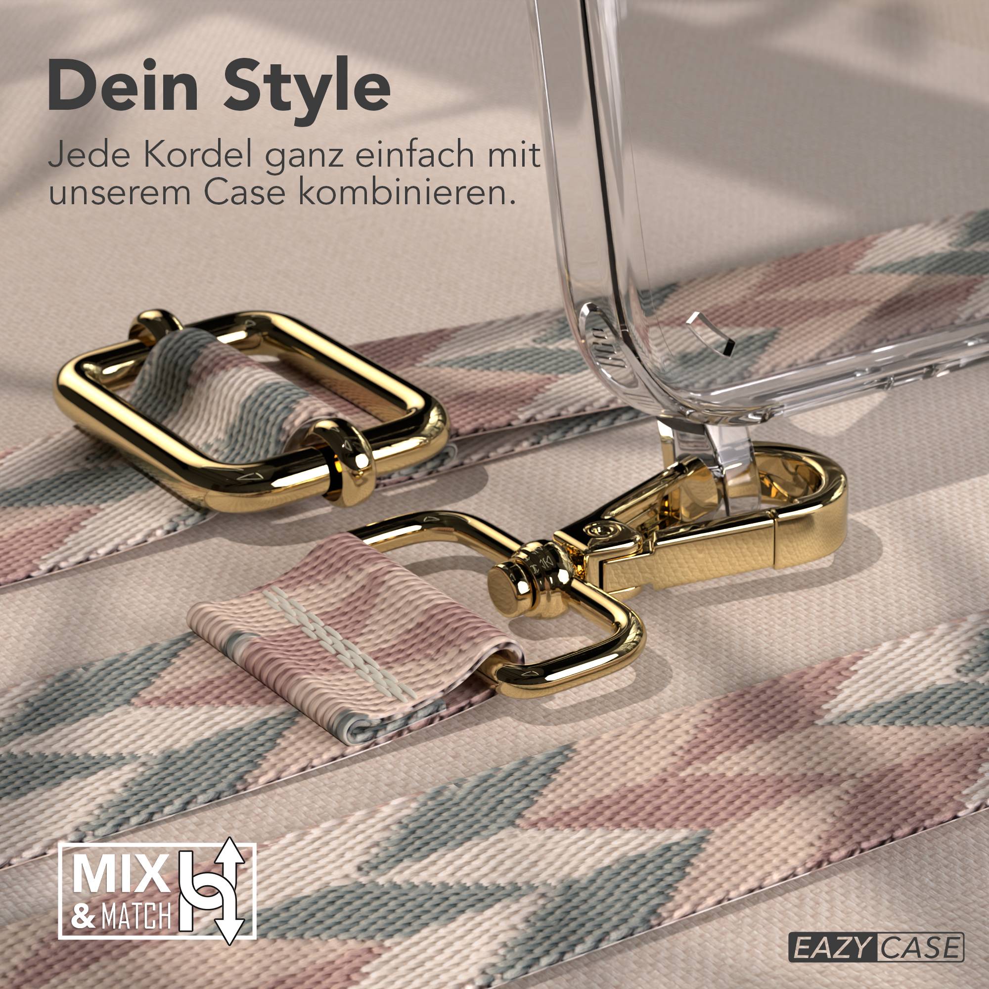 iPhone 16 Plus Handykette mit Boho Band und verstellbarem Trageriemen 
