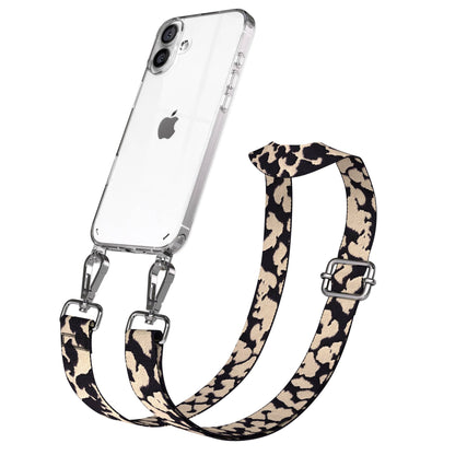iPhone 16 Plus Handykette mit Boho Band und verstellbarem Trageriemen 
