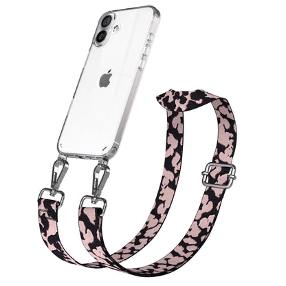 iPhone 16 Plus Handykette mit Boho Band und verstellbarem Trageriemen 
