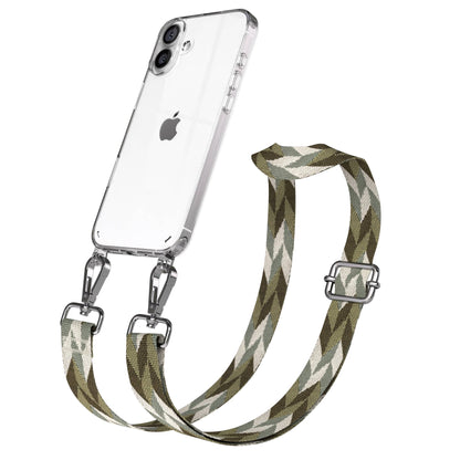 iPhone 16 Plus Handykette mit Boho Band und verstellbarem Trageriemen 
