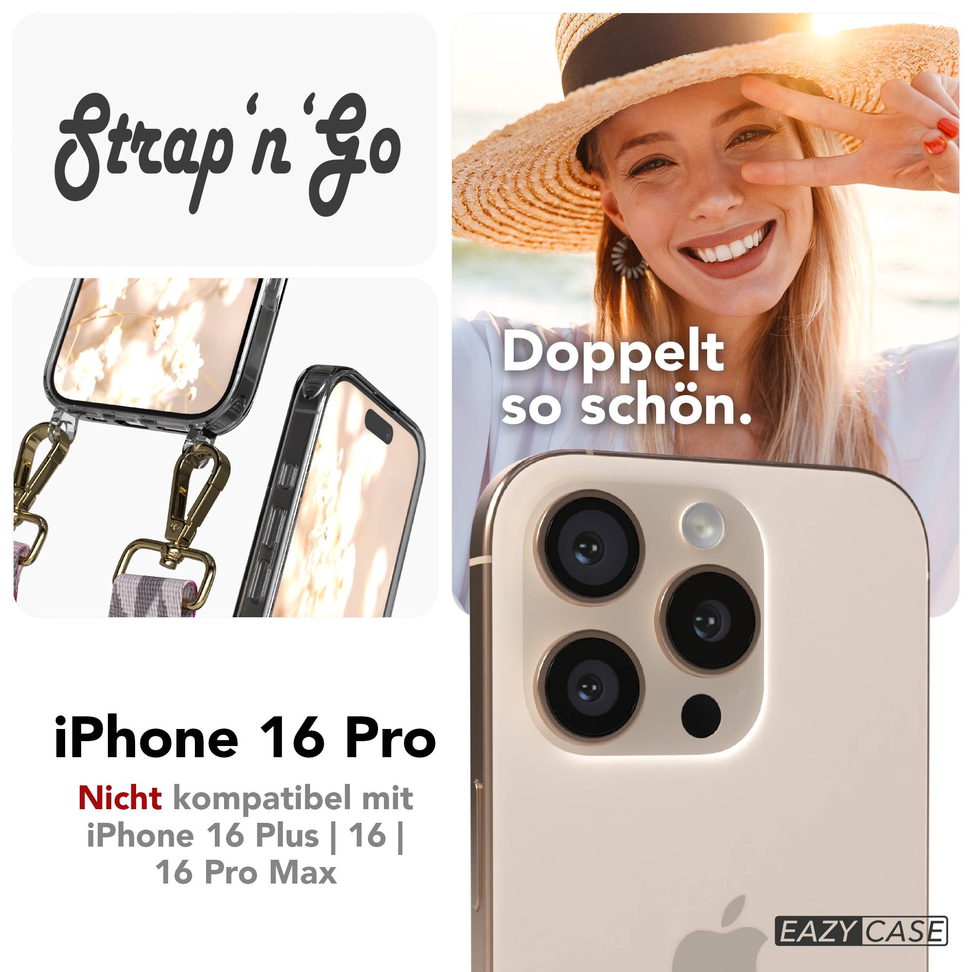 iPhone 16 Pro Handykette mit verstellbarem Tragegurt EAZY CASE 
