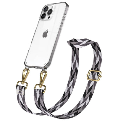 iPhone 16 Pro Max Handykette mit Boho Band zum Umhängen 