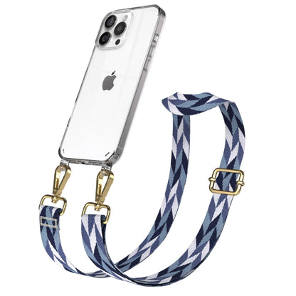 iPhone 16 Pro Max Handykette mit Boho Band zum Umhängen 
