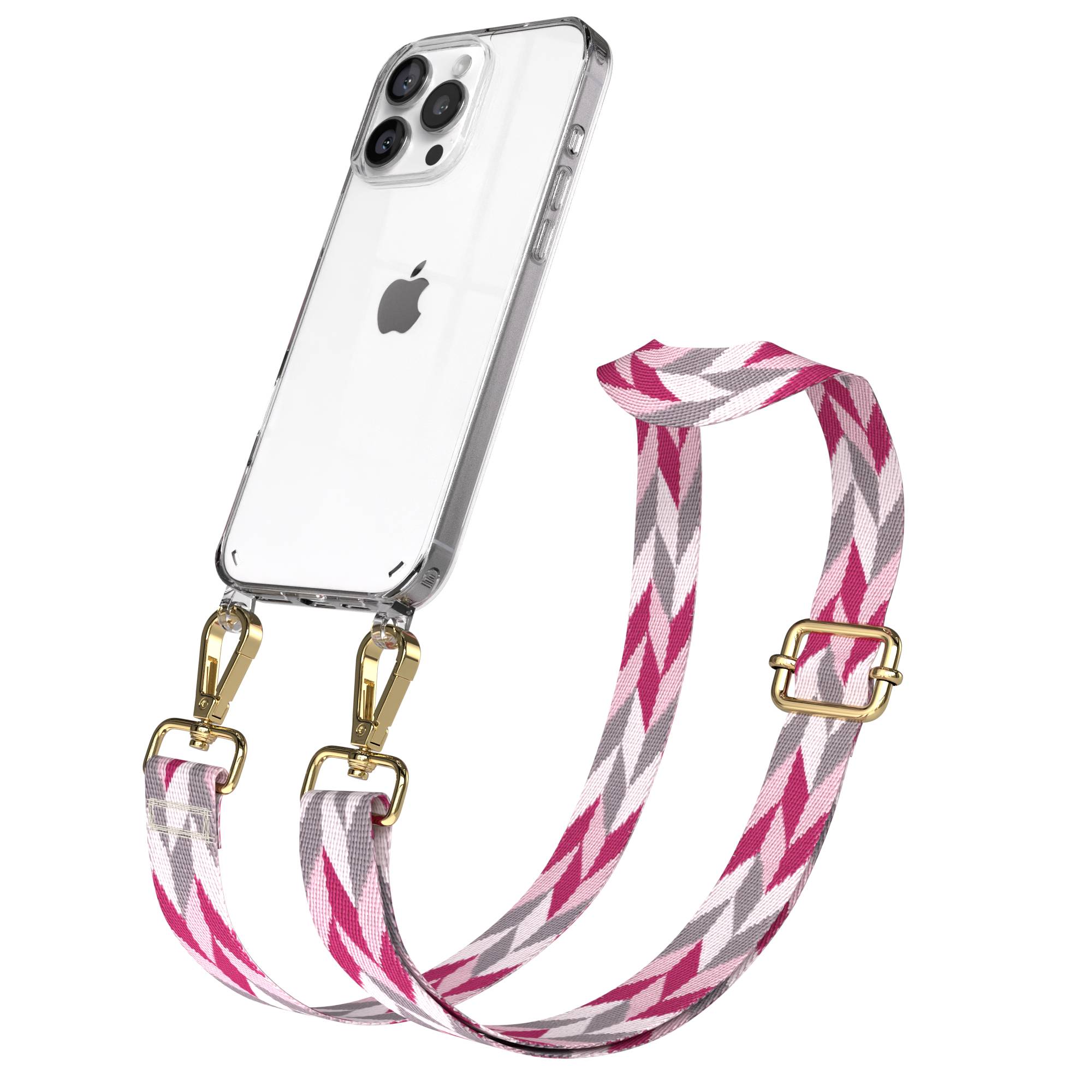 iPhone 16 Pro Max Handykette mit Boho Band zum Umhängen 