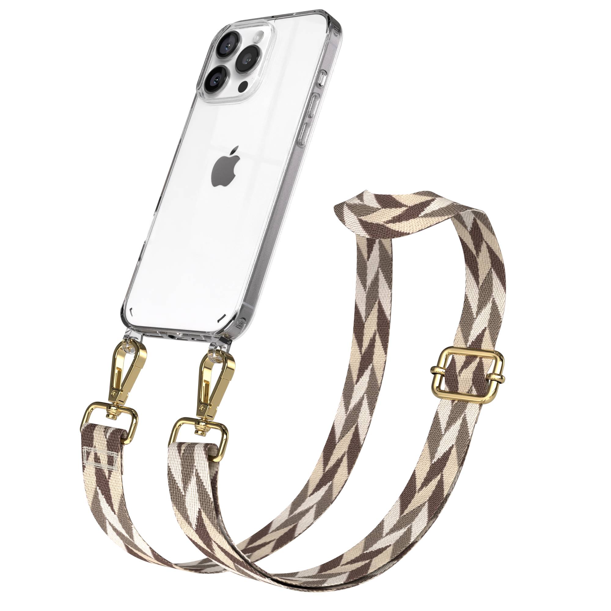 iPhone 16 Pro Max Handykette mit Boho Band zum Umhängen 
