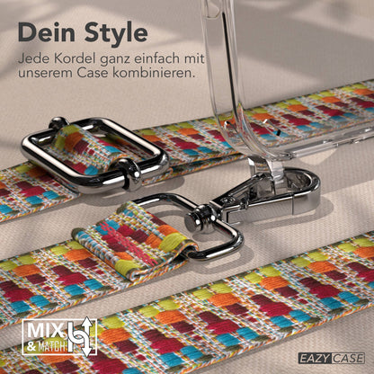 iPhone 16 Pro Max Handykette mit Boho Band zum Umhängen 