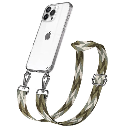 iPhone 16 Pro Max Handykette mit Boho Band zum Umhängen 