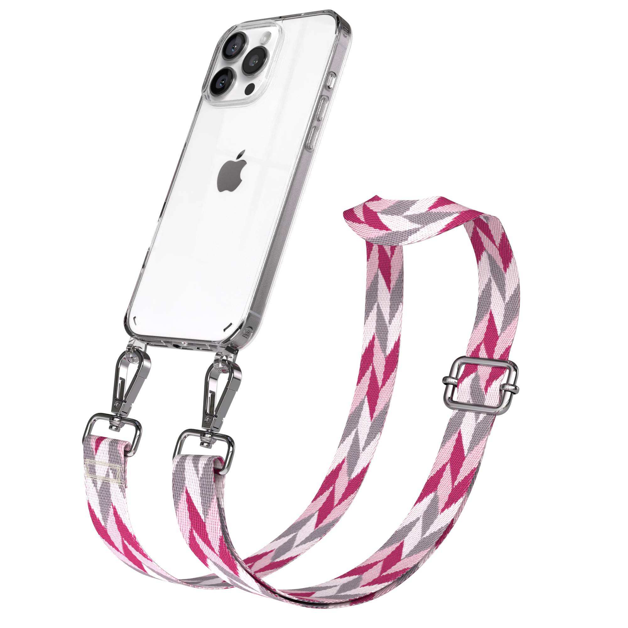 iPhone 16 Pro Max Handykette mit Boho Band zum Umhängen 