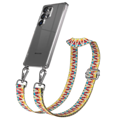 Samsung Galaxy S25 Ultra Handykette mit verstellbarem Boho Trageriemen Set 