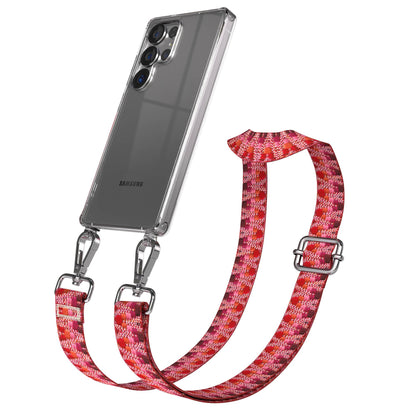 Samsung Galaxy S25 Ultra Handykette mit verstellbarem Boho Trageriemen Set 