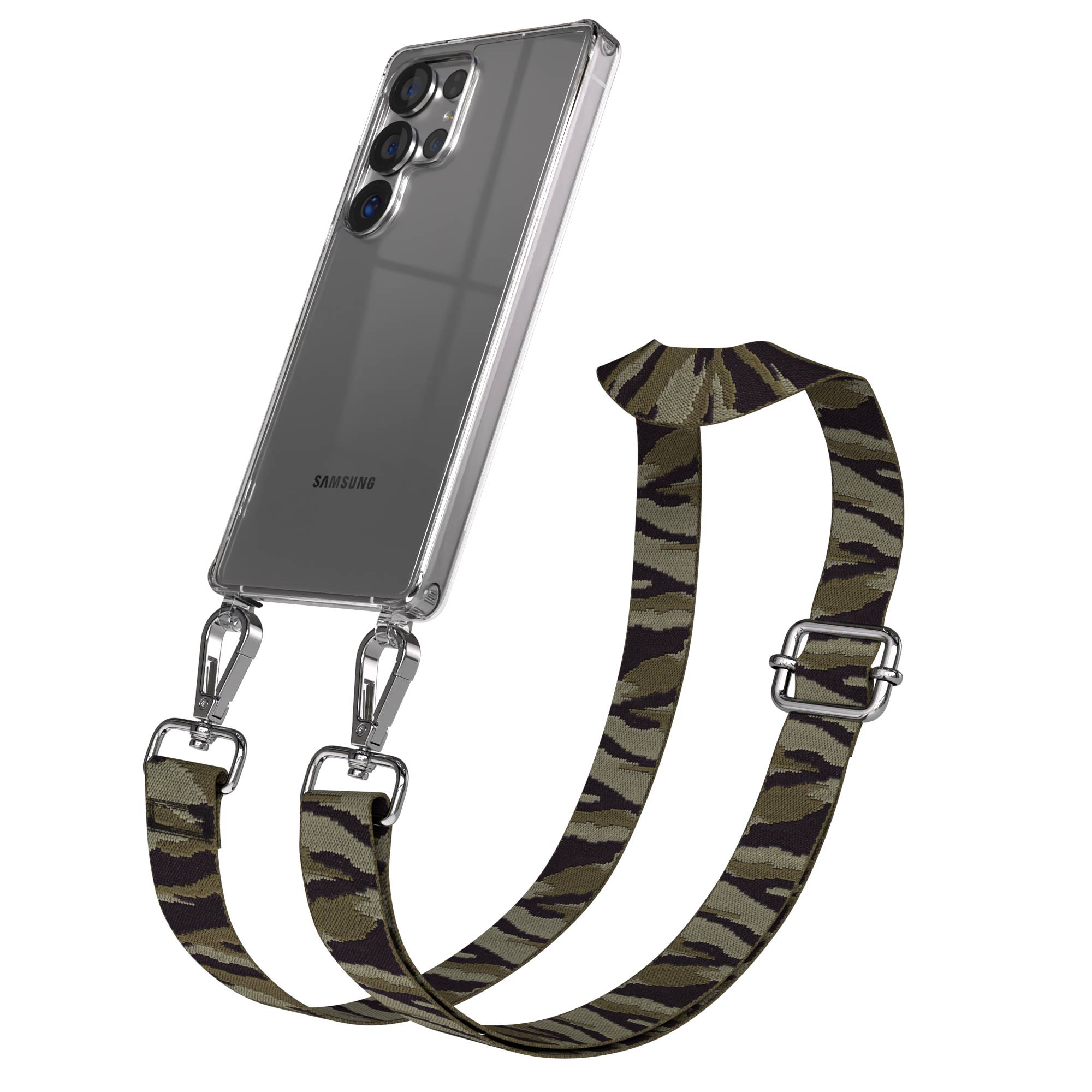 Samsung Galaxy S25 Ultra Handykette mit verstellbarem Boho Trageriemen Set 