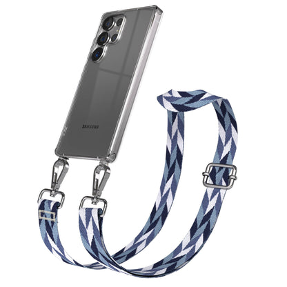 Samsung Galaxy S25 Ultra Handykette mit verstellbarem Boho Trageriemen Set 