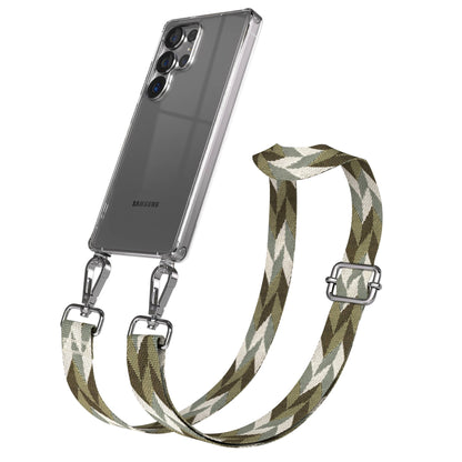 Samsung Galaxy S25 Ultra Handykette mit verstellbarem Boho Trageriemen Set 