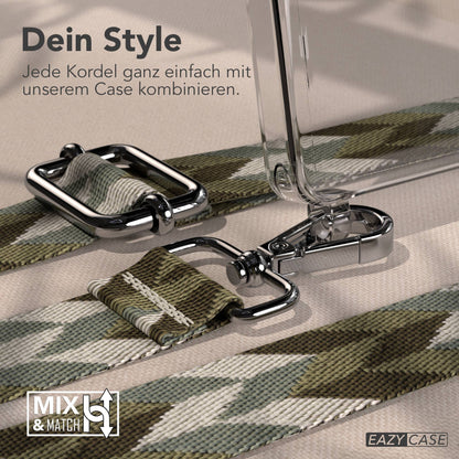 Samsung Galaxy S25 Ultra Handykette mit verstellbarem Boho Trageriemen Set 