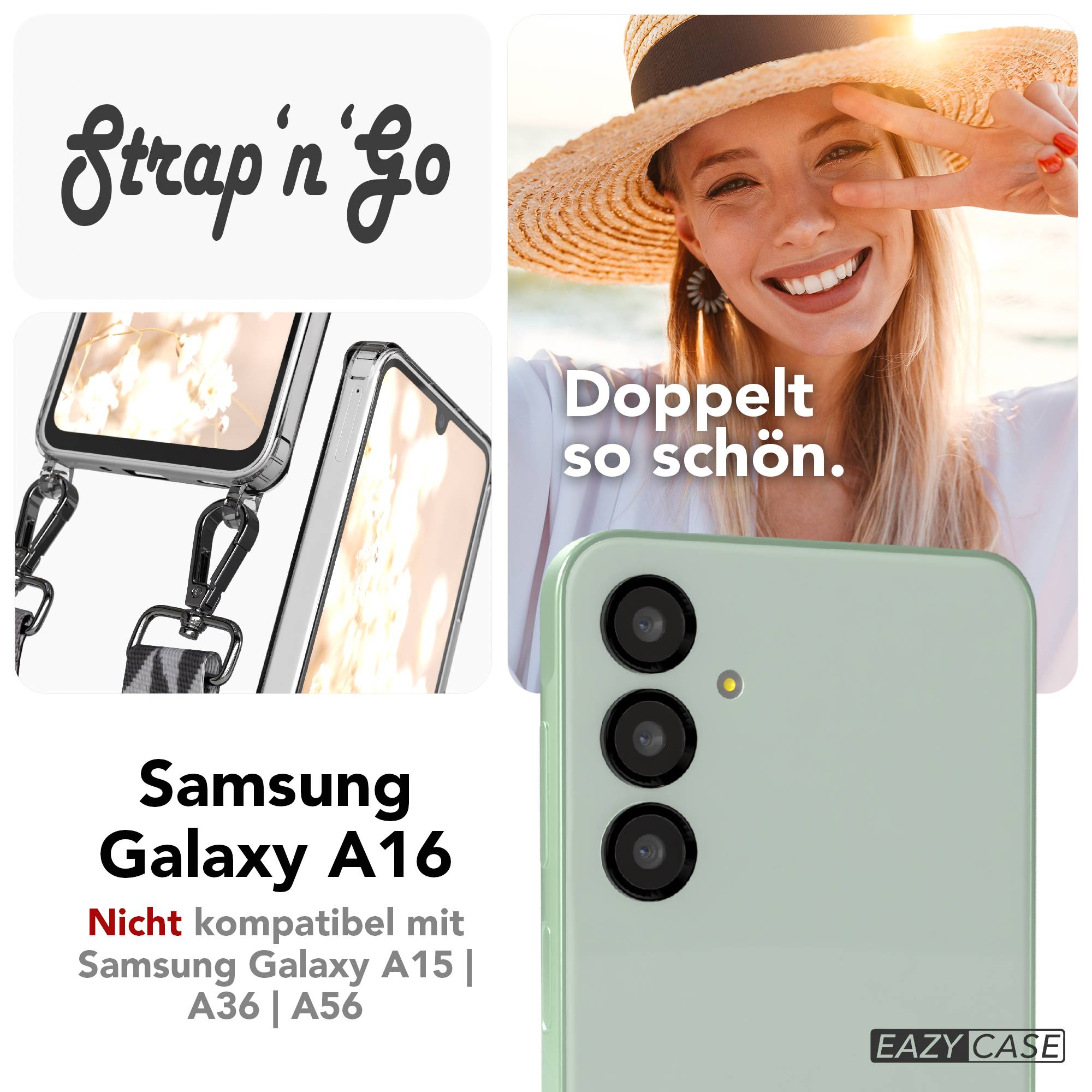 Samsung Galaxy A16 Handykette mit Boho Band verstellbar EAZY CASE 