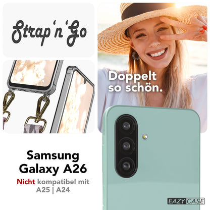 Samsung Galaxy A26 Handykette mit verstellbarem Trageriemen und Boho Band 