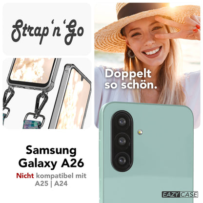 Samsung Galaxy A26 Handykette mit verstellbarem Trageriemen und Boho Band 