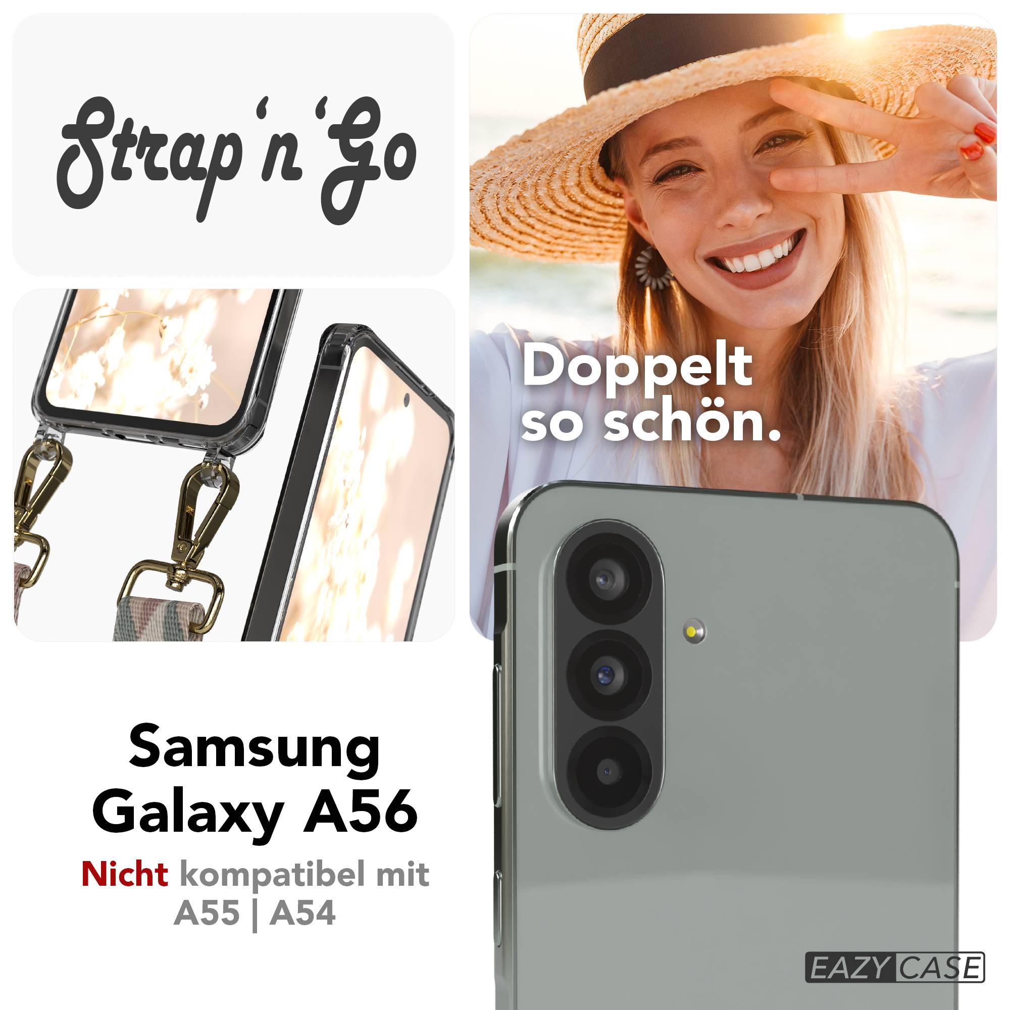 Samsung Galaxy A56 Handykette mit verstellbarem Boho Band Set 