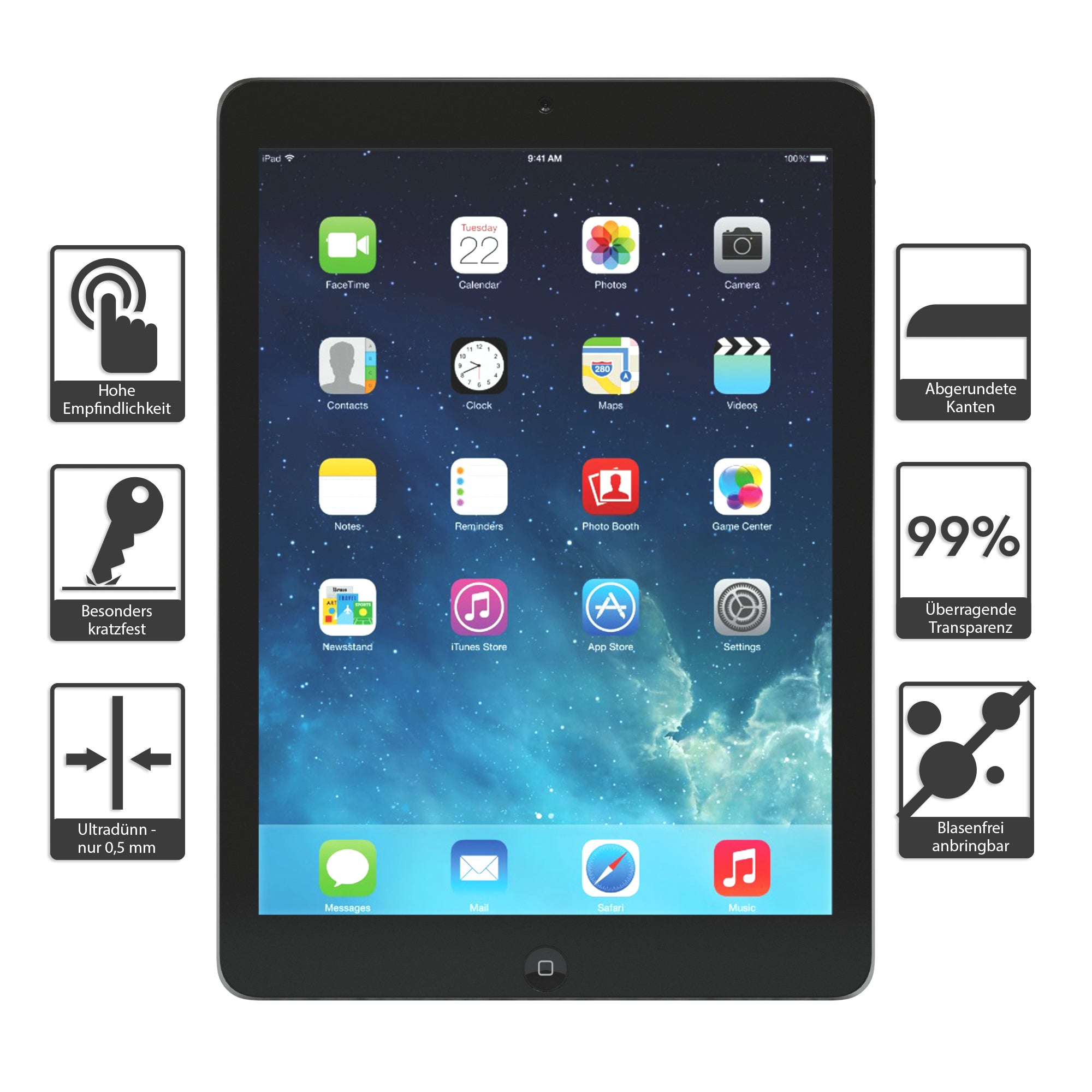 iPad Air 1 Glasfolie