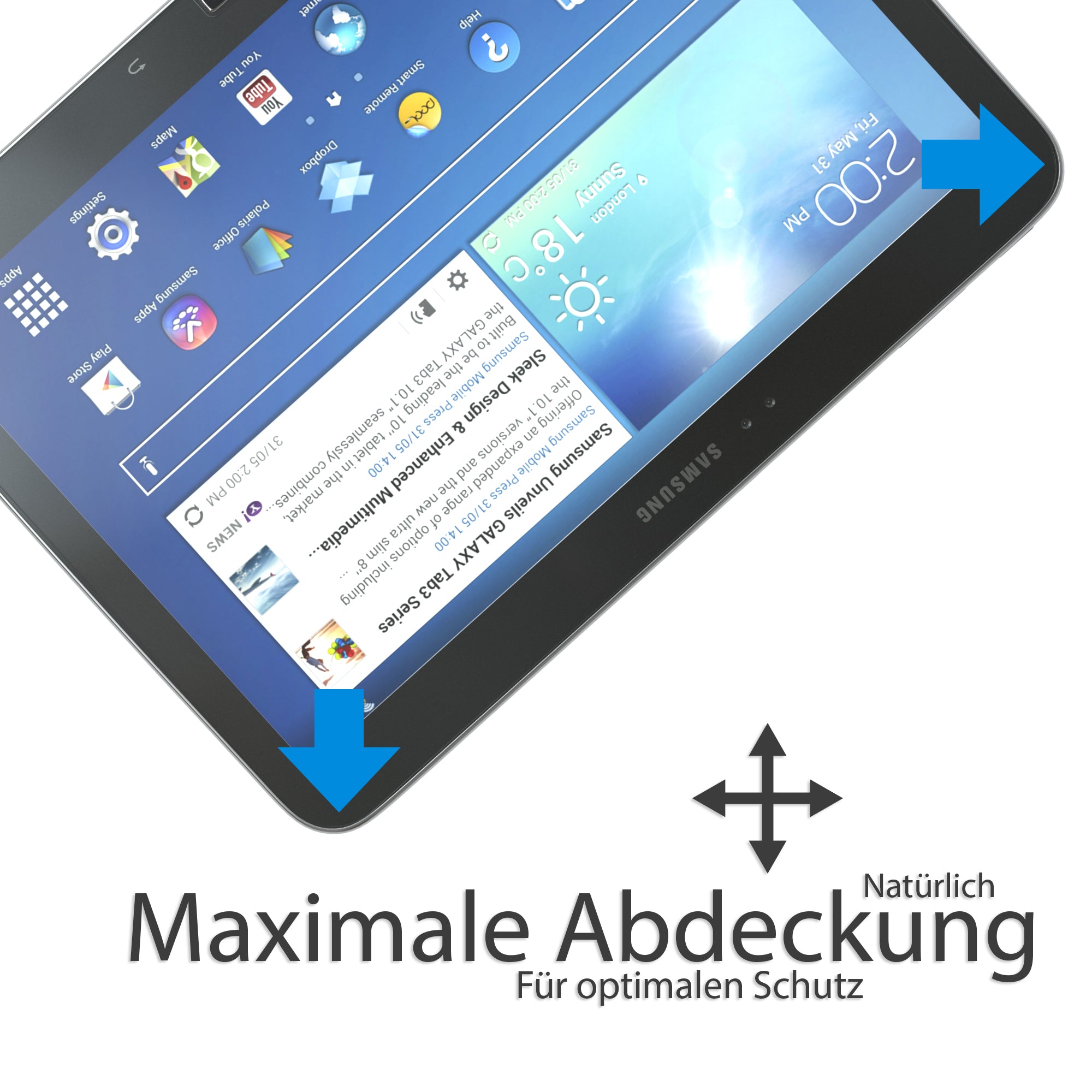 Galaxy Tab 3 10.1 Glasfolie