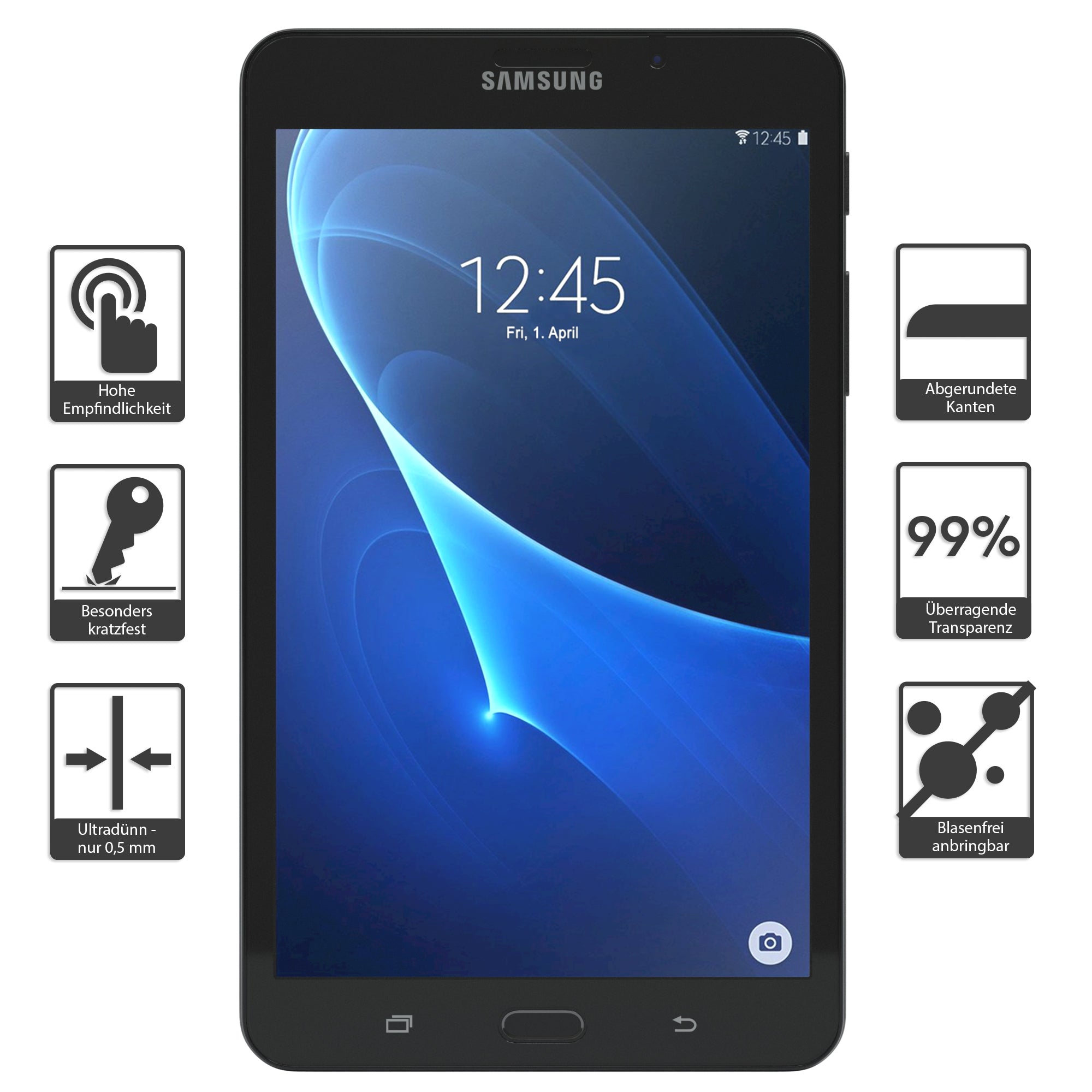 Galaxy Tab A 2016 7.0 Glasfolie