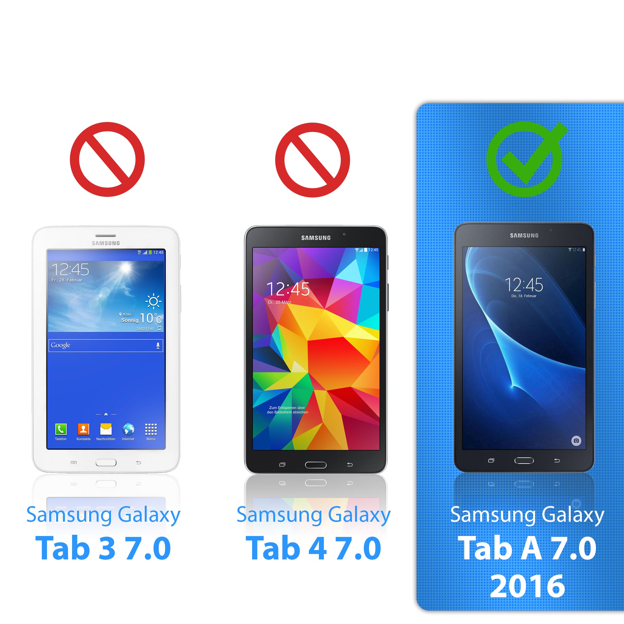 Galaxy Tab A 2016 7.0 Glasfolie
