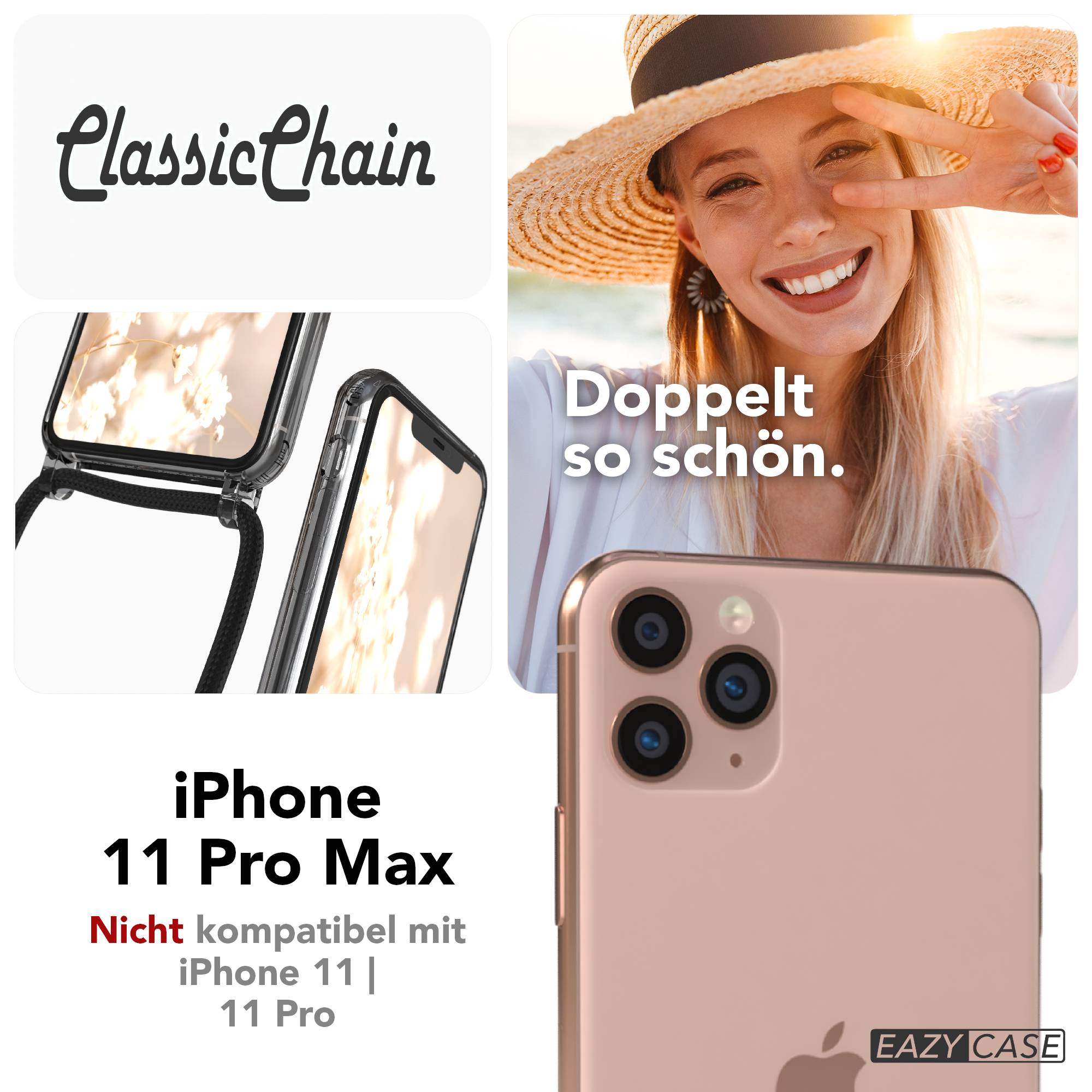 iPhone 11 Pro Max transparente Hülle + Kordel