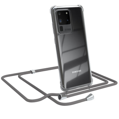 Galaxy S20 Ultra / 5G transparente Hülle + Kordel