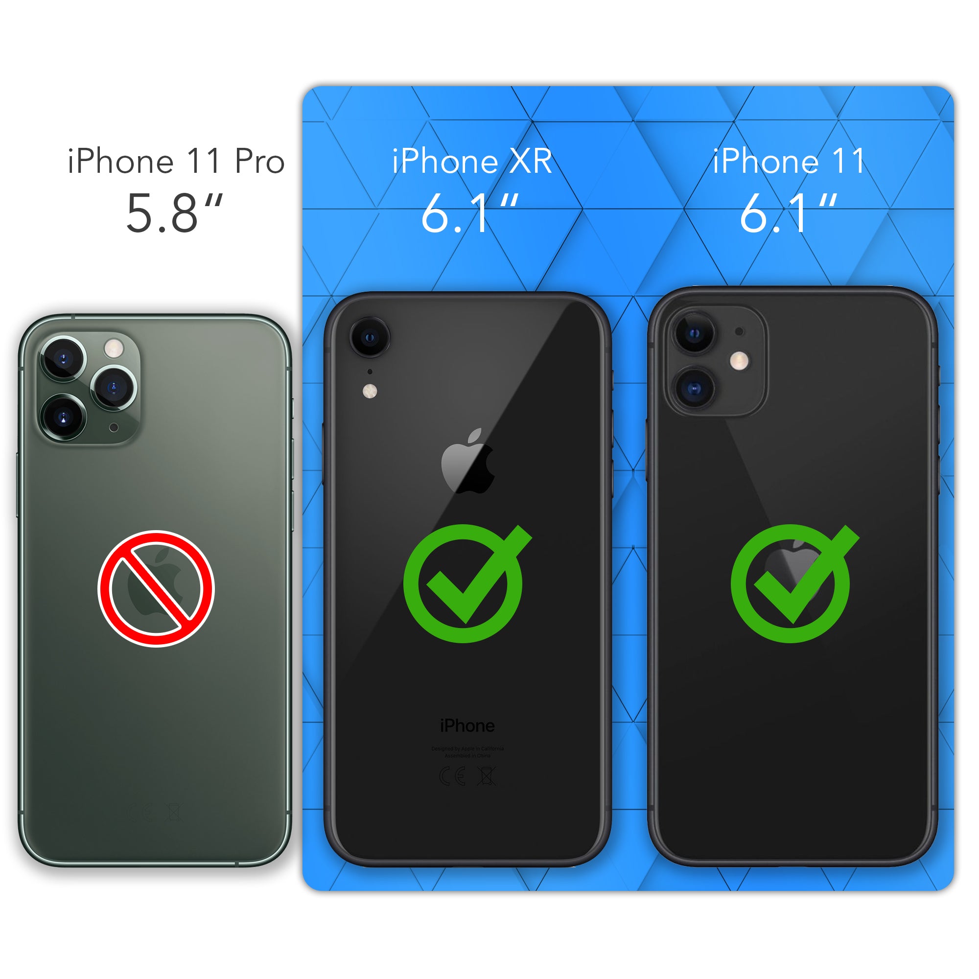 2x iPhone XR / 11 Glasfolie