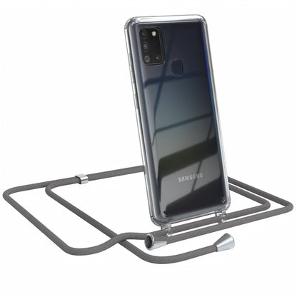 Galaxy A21s transparente Hülle + Kordel