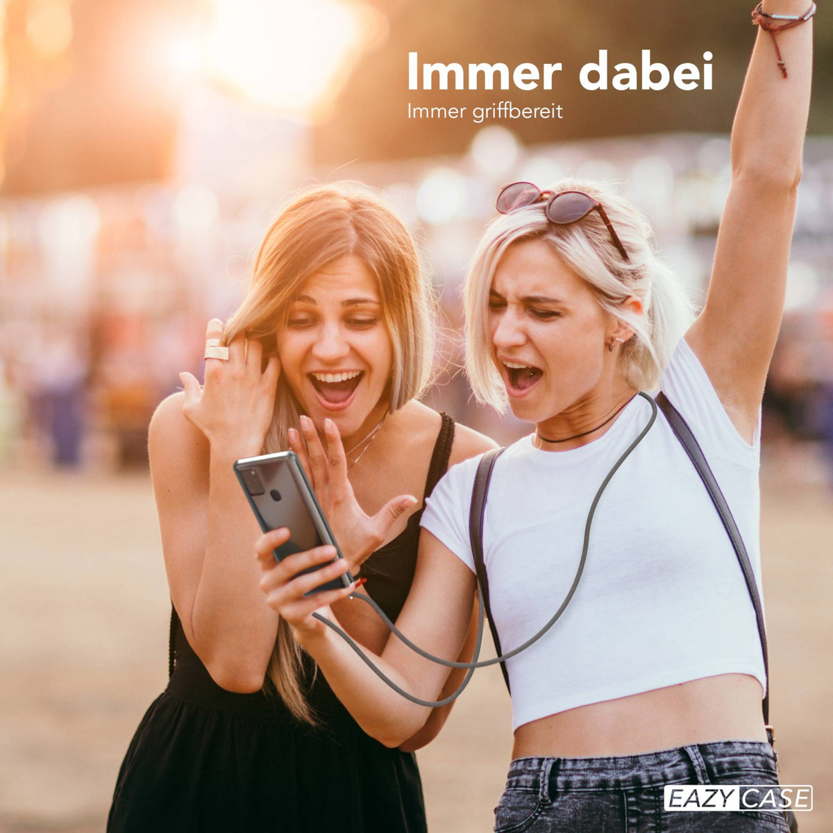 Galaxy A21s transparente Hülle + Kordel