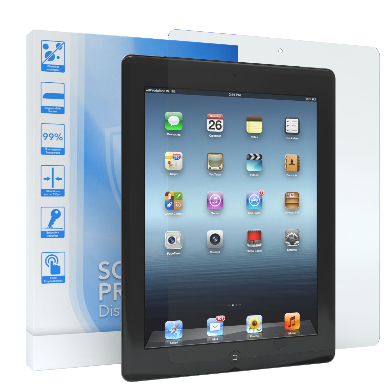 iPad 2 / 3 / 4 Glasfolie